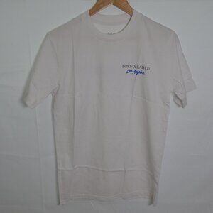 NWT Born x Raised Los Angeles Tee White w/ Blue